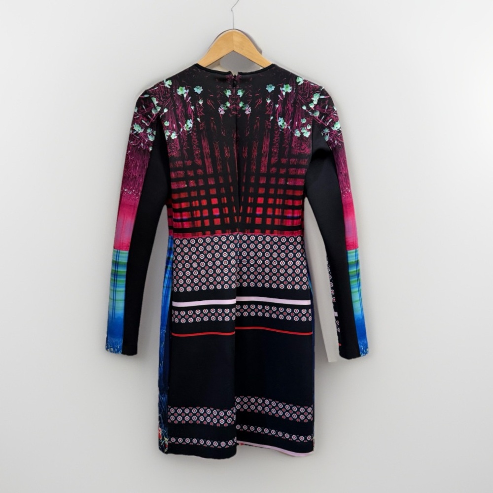 Clover Canyon Med Enchanted Woodlands Neoprene Digital Print Long Sleeve Mini - Picture 2 of 9